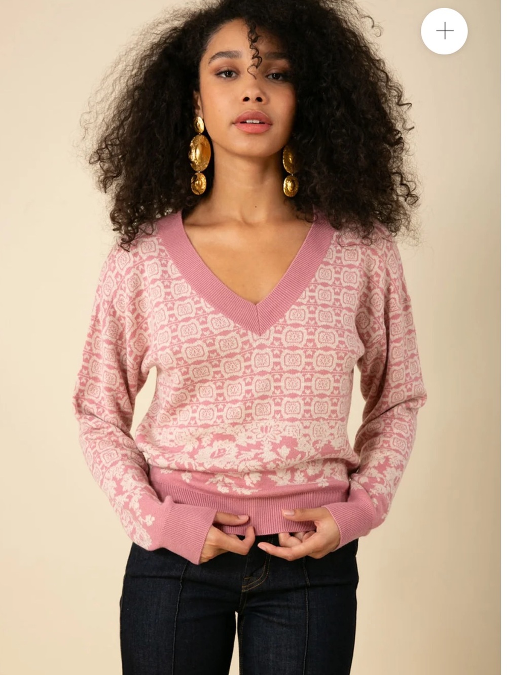 Hale Bob V-Neck Lilliana Sweater Size Small